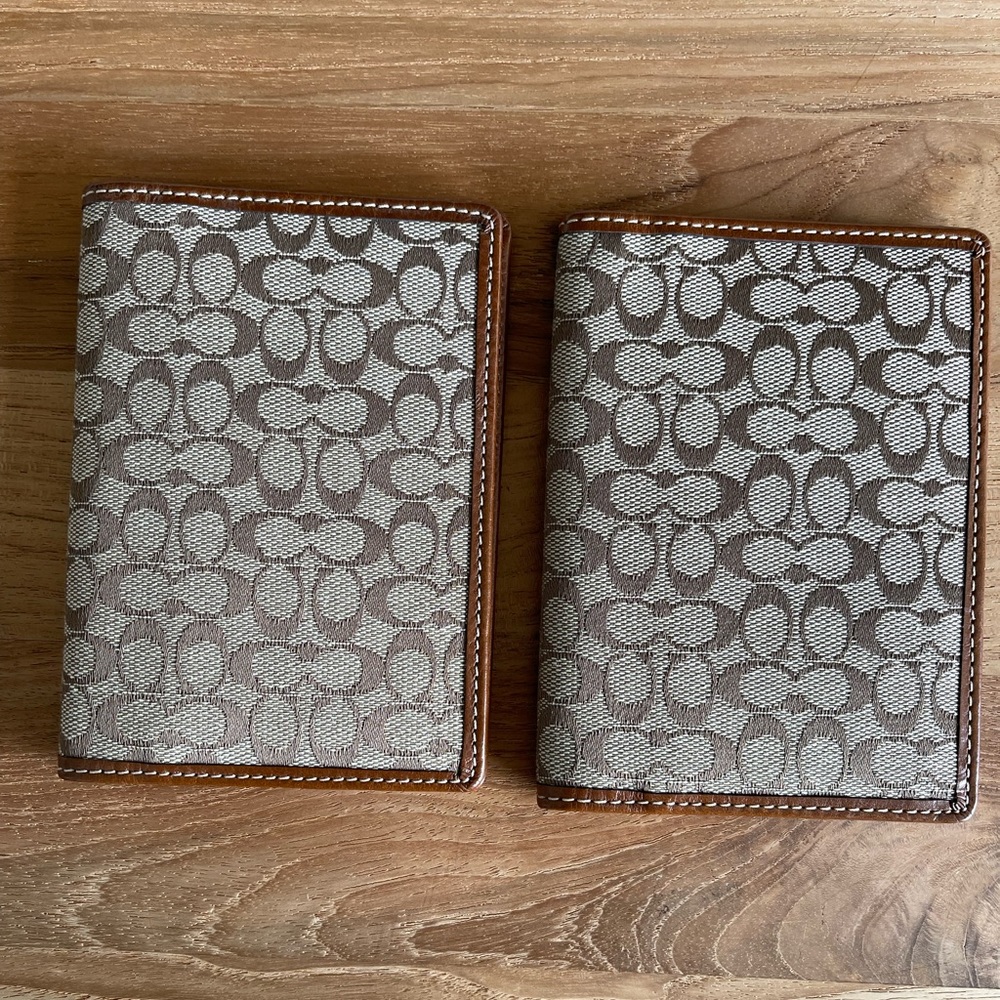 2 Coach Tan Passport Holder